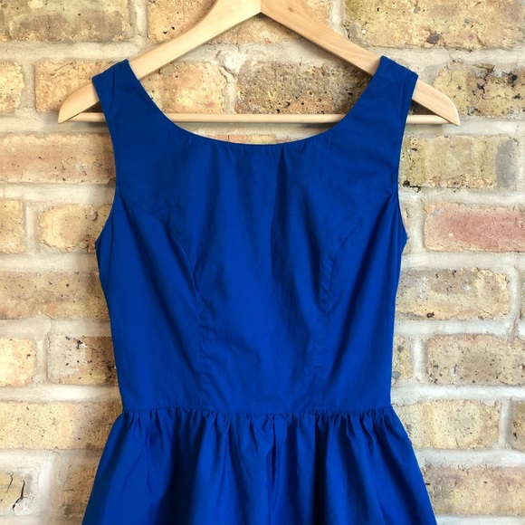 Topshop Royal Blue A-Line Party Dress - Picture 5 of 7
